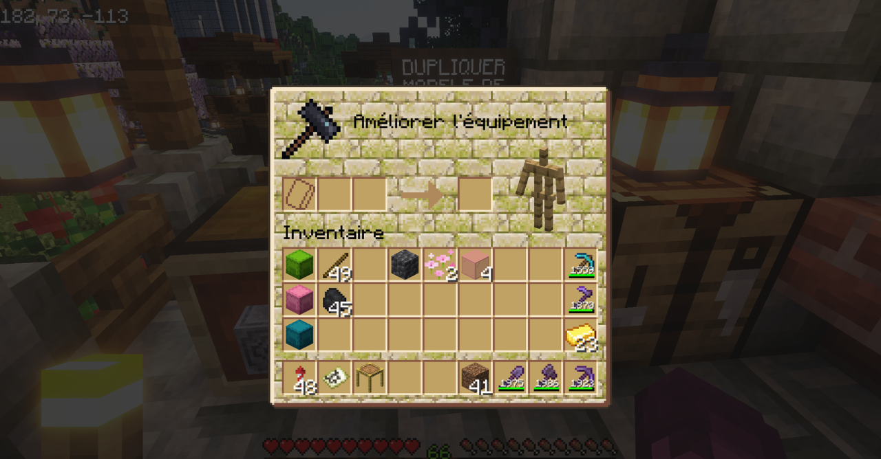 Меню Minecraft с Frieren GUI, стилизованное под аниме