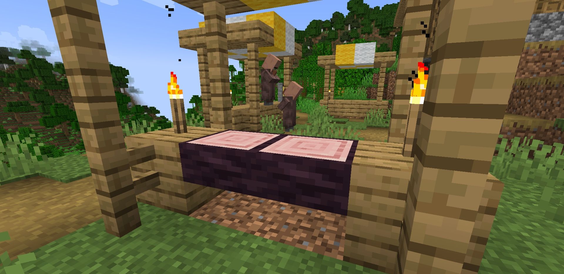 Готовый проект с использованием мода Frostbyte’s Slabs & Stairs в Minecraft