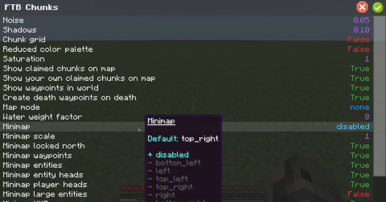 Настройки прав доступа в FTB Chunks - выбор игроков и разрешений