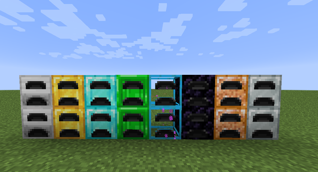 Интерфейс хрустальной печи в Minecraft с прозрачным дизайном
