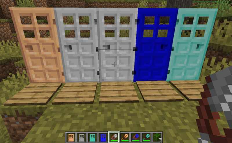 Новые двери из мода Fusion в Minecraft