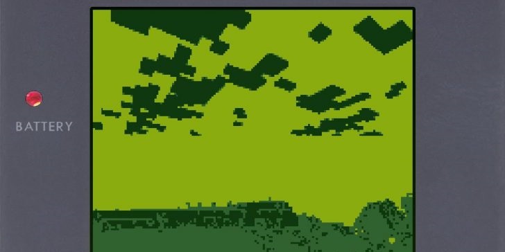 Сравнение обычной графики Minecraft и стилизованной под Gameboy