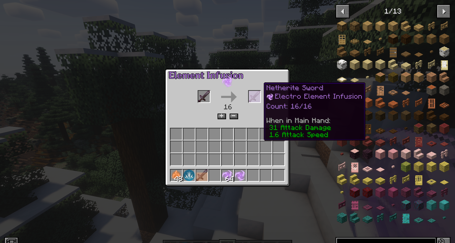 Персонажи Геншин Импакт в кубическом мире Minecraft благодаря моде Genshin Craft