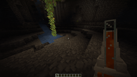 Анимация использования секстанта в Minecraft для определения координат