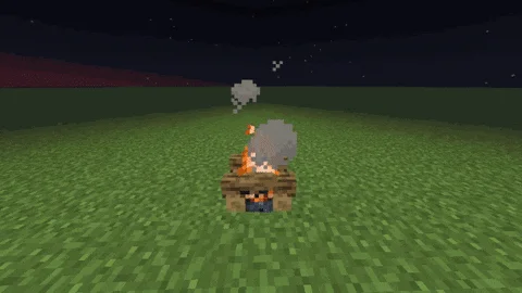 Декоративное использование цветных костров в биомах Minecraft
