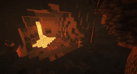Игрок исследует грибной биом в Minecraft с мухоморами и грибными коровами