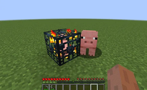 Анимация крафта в Minecraft: создание меча, кирки и факела