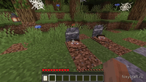 Анимация строительства дома в биоме равнин в Minecraft