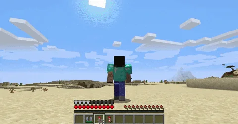 Анимация строительства большого замка в Minecraft
