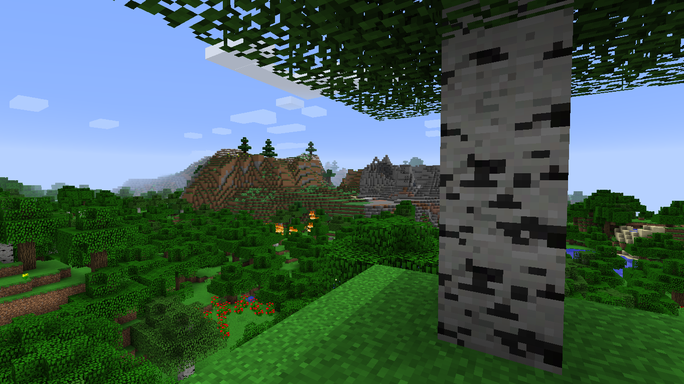 Разнообразие биомов в Minecraft: лес, пустыня и горы