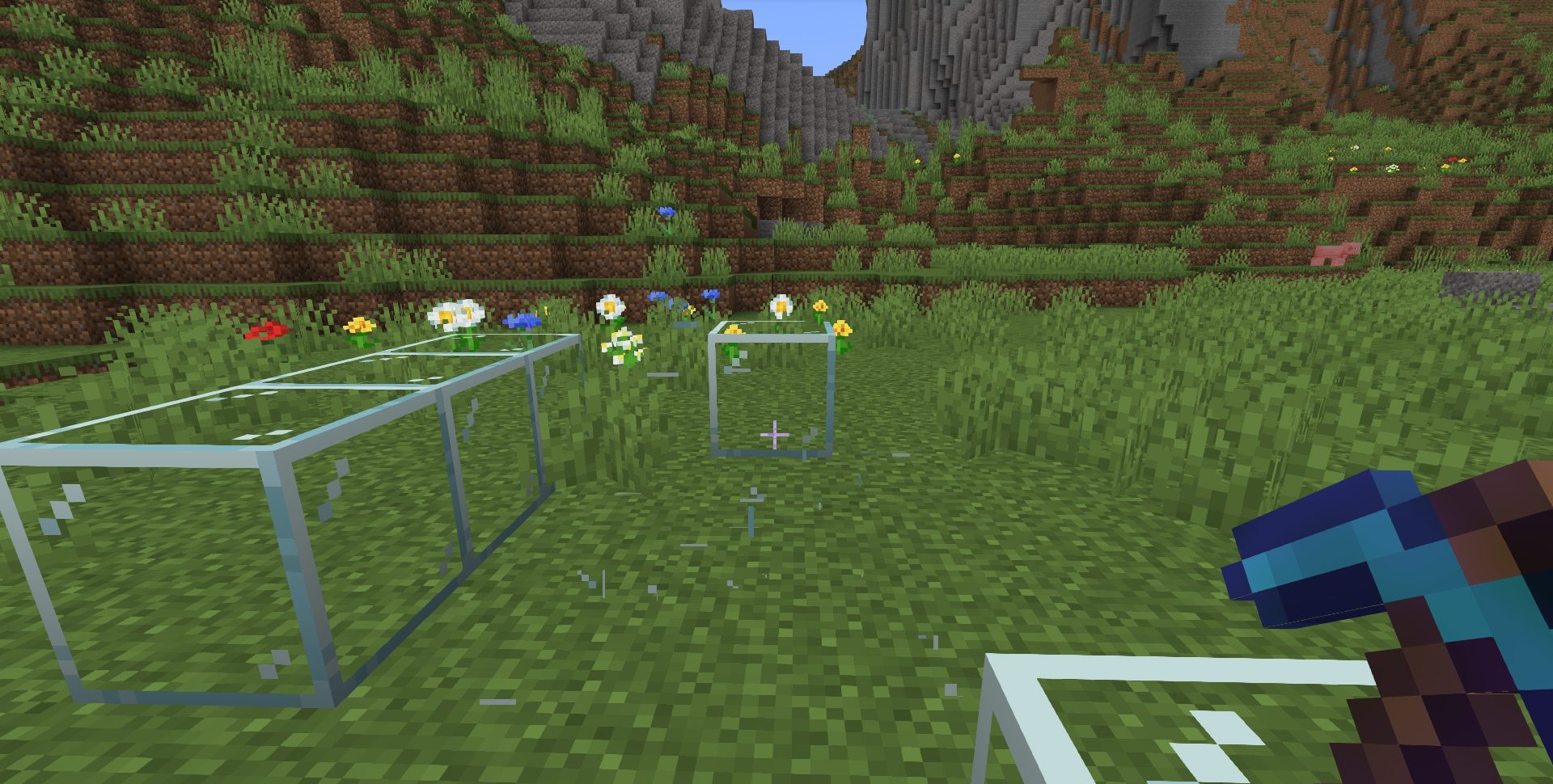 Сравнение ванильного Minecraft и версии с модом Glass Breaker