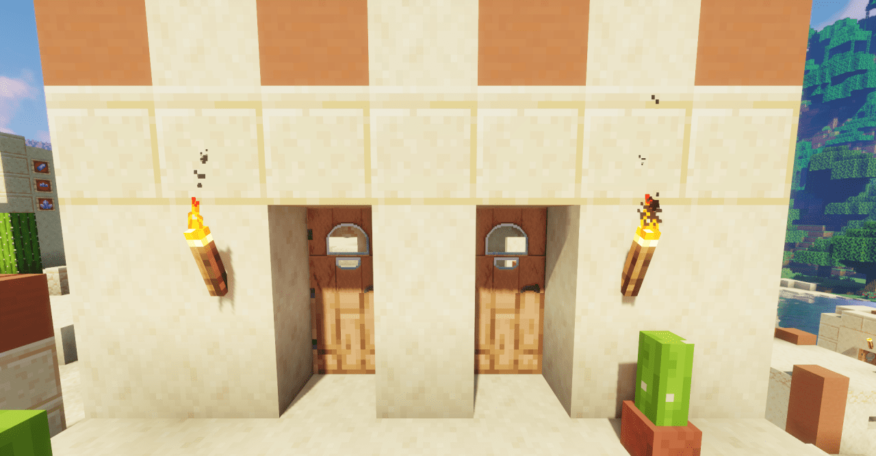 Текстур-пак Glass Door для Minecraft: прозрачные двери в разных стилях