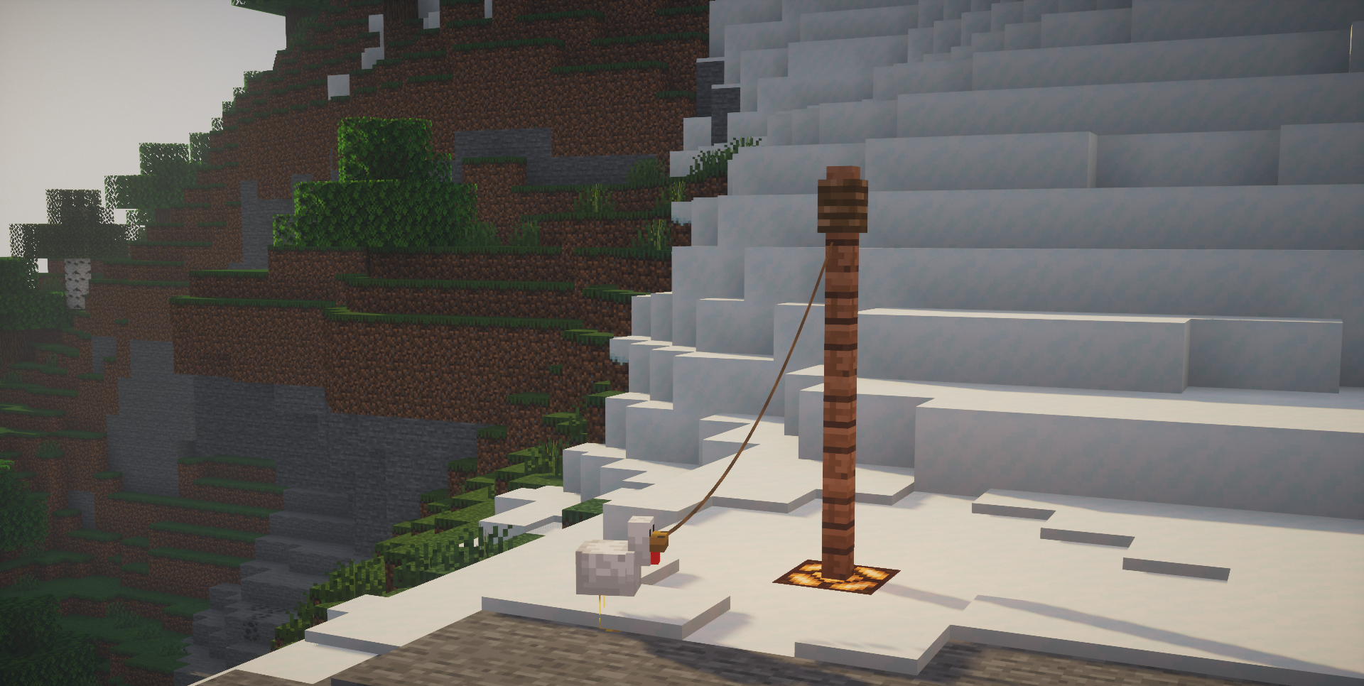 Реалистичный ветер в Minecraft - деревья качаются, частицы летят по воздуху