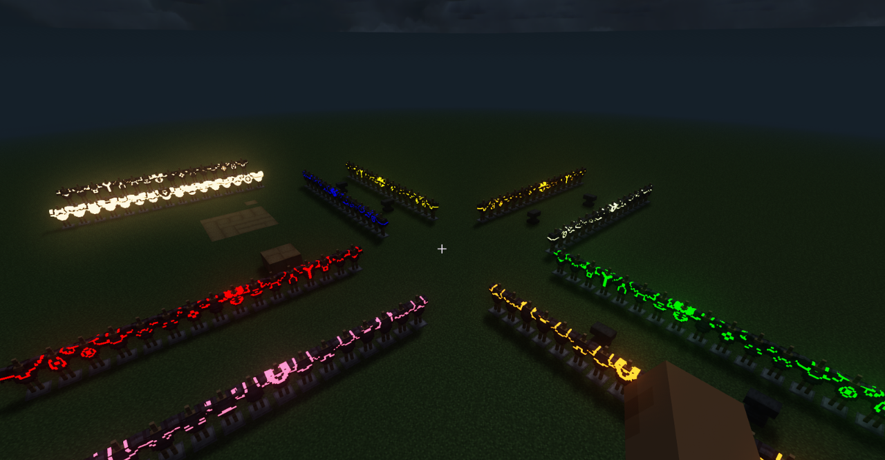 Пример светящейся брони в Minecraft с текстур-паком Glowing Trims