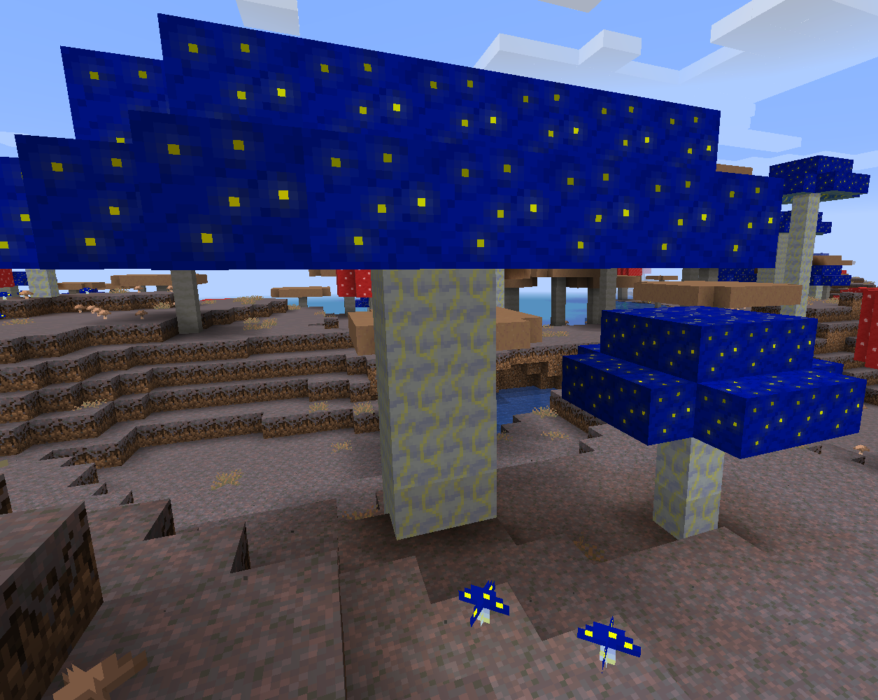 Крафт светящихся факелов из glowshroom в Minecraft