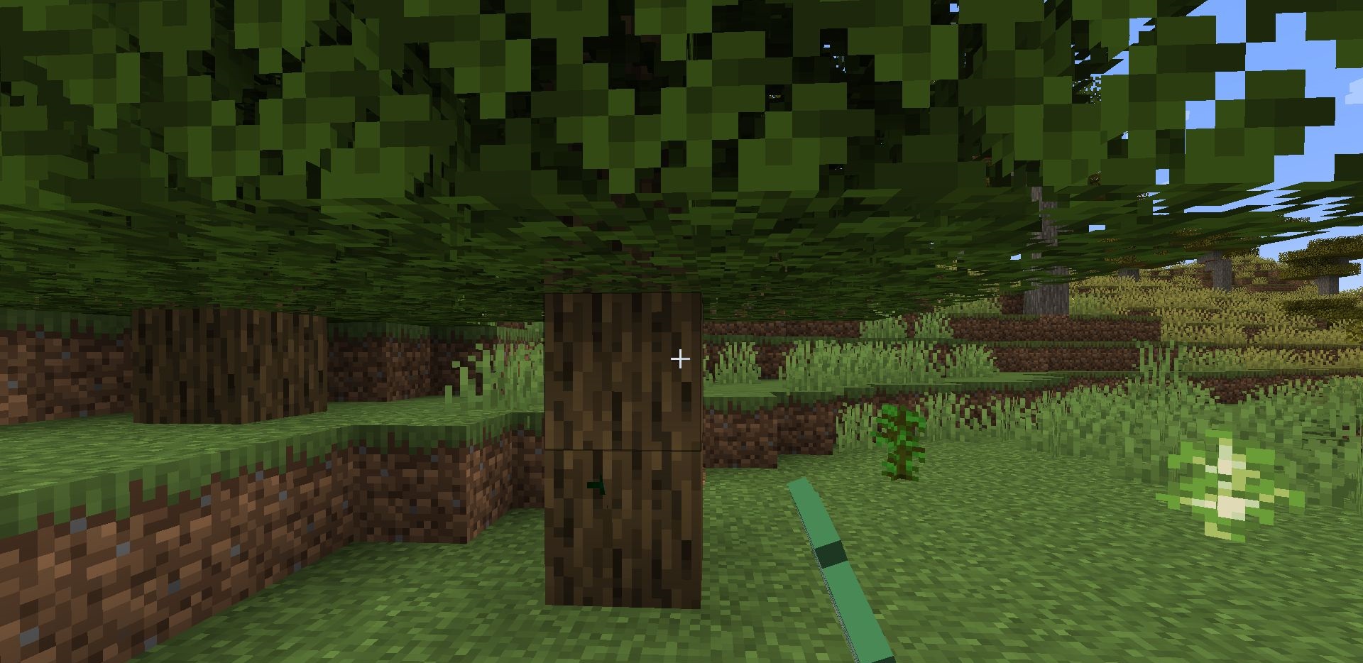 Сравнение роста растений с модом Growmeal и без него в Minecraft