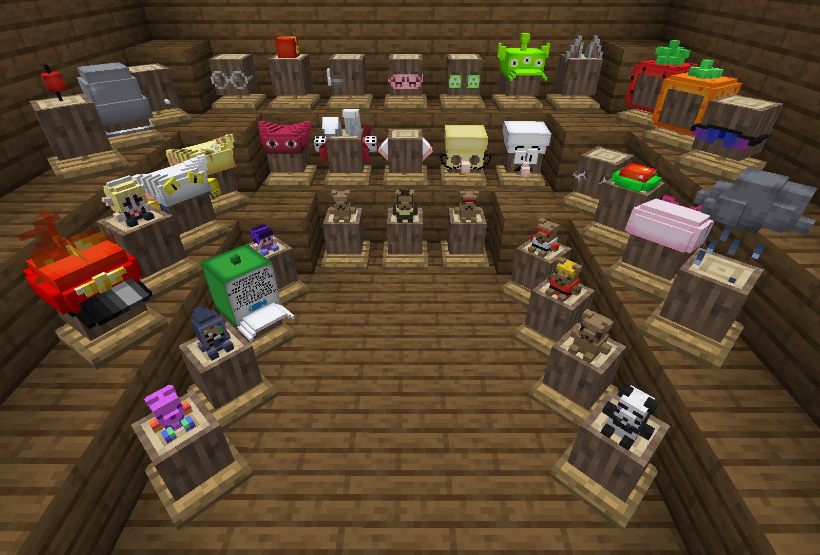Интерфейс создания шляп в моде Simple Hats для Minecraft