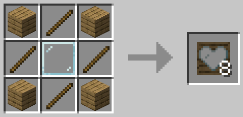 Окно в форме сердца из мода Exlines Furniture для Minecraft