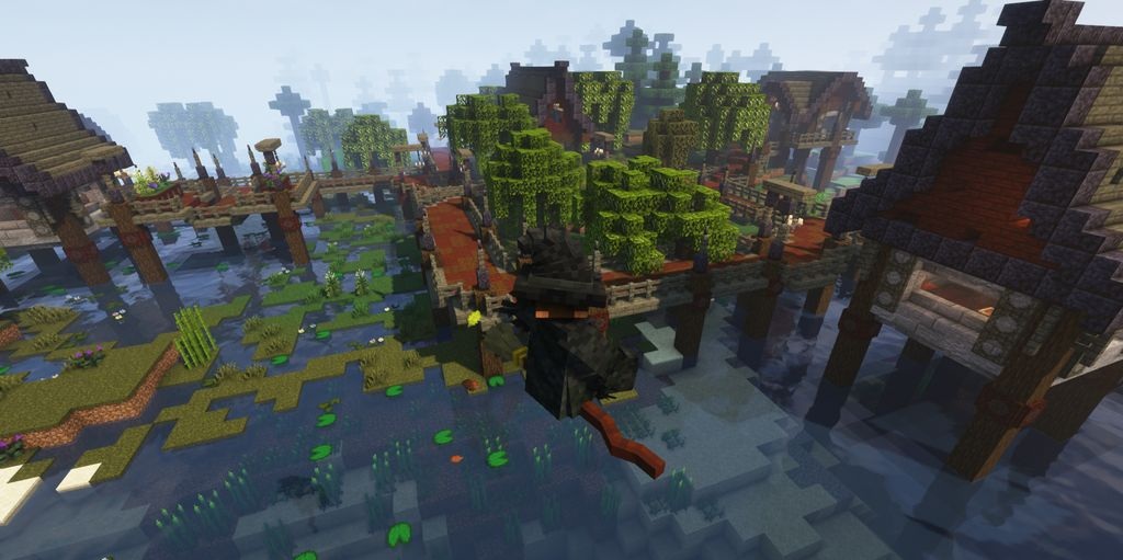 Алтарь для создания зелий в Minecraft с модом Hexerei