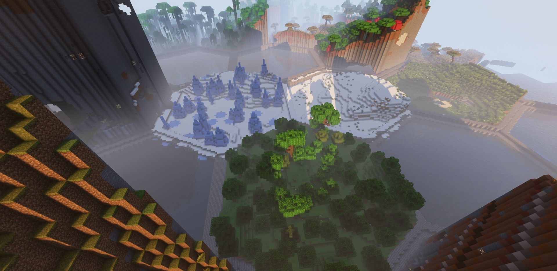 Гексагональный островной биом в HexLands II с водой и зеленью