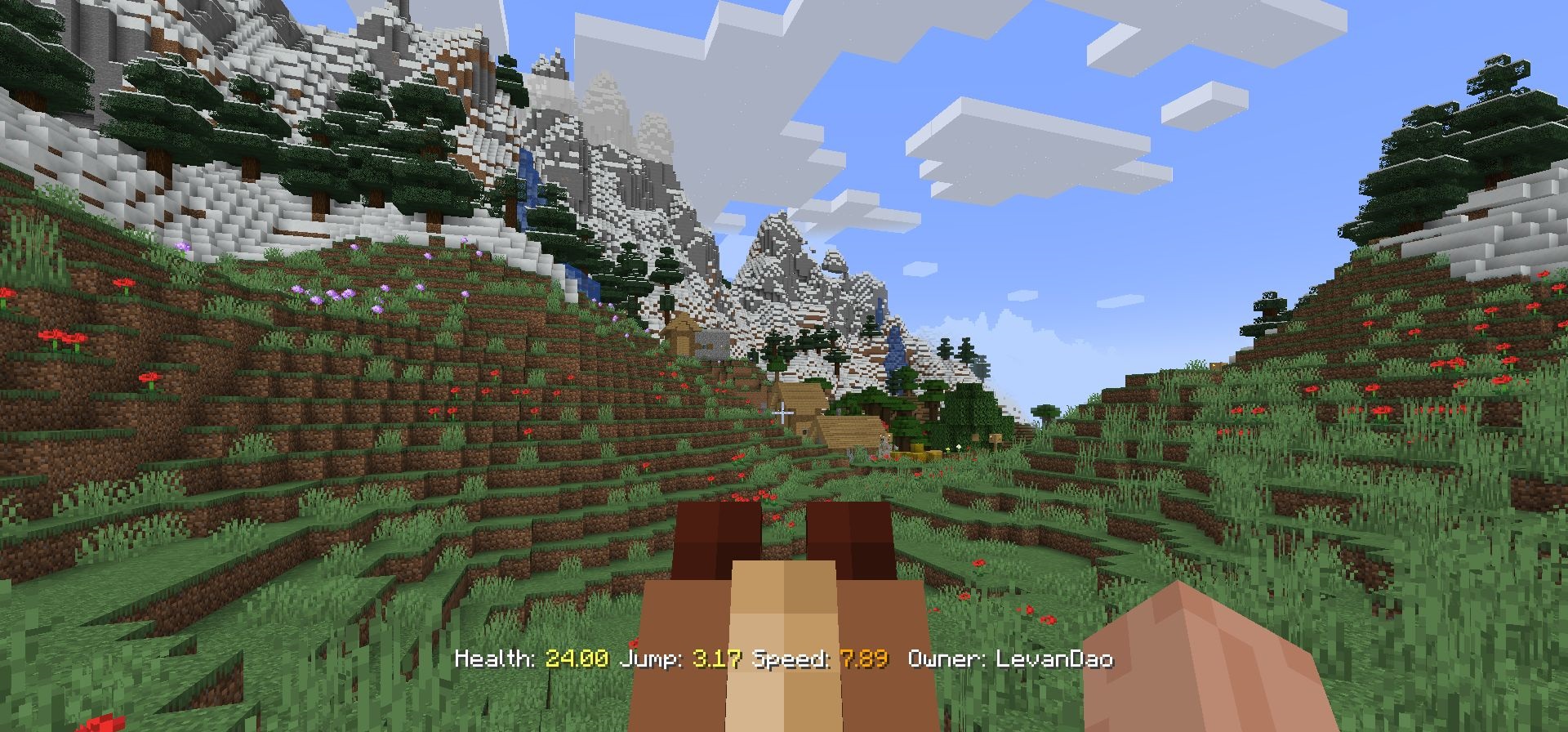 Графическое отображение статистики лошади в Horse Statistics для Minecraft