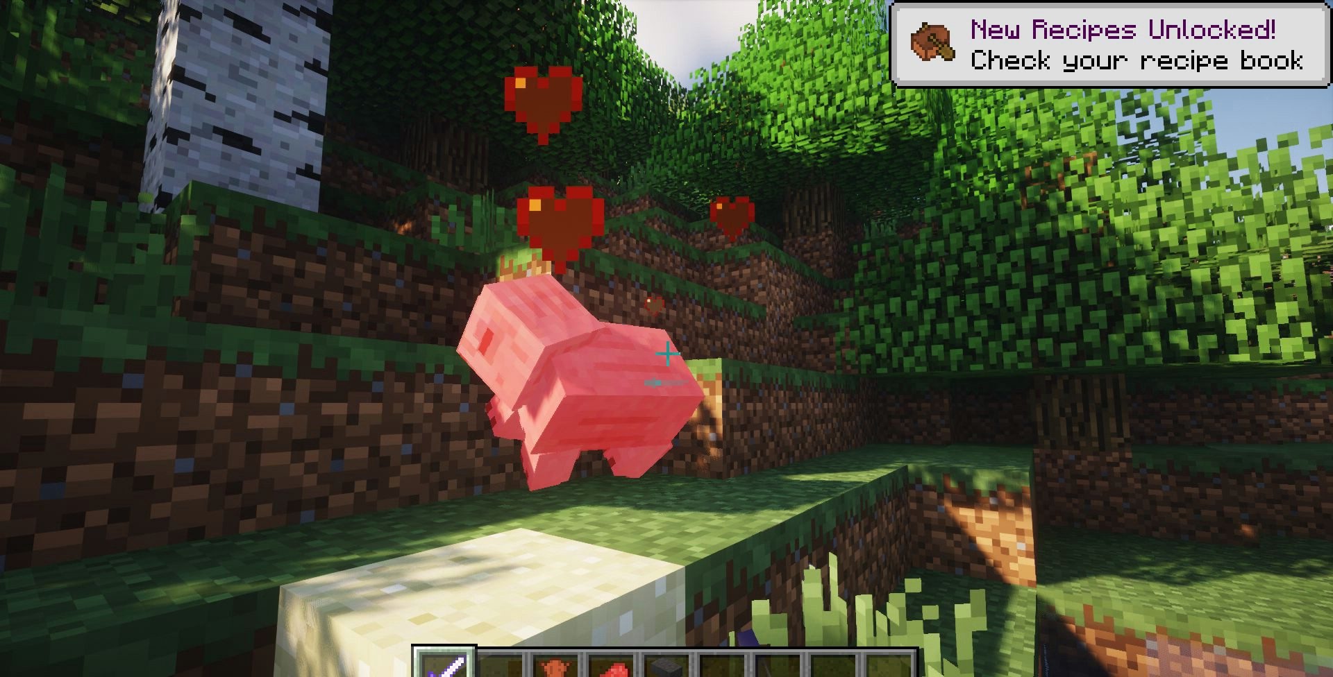 Пример использования мода Humbling Bundle в Minecraft с упакованными предметами