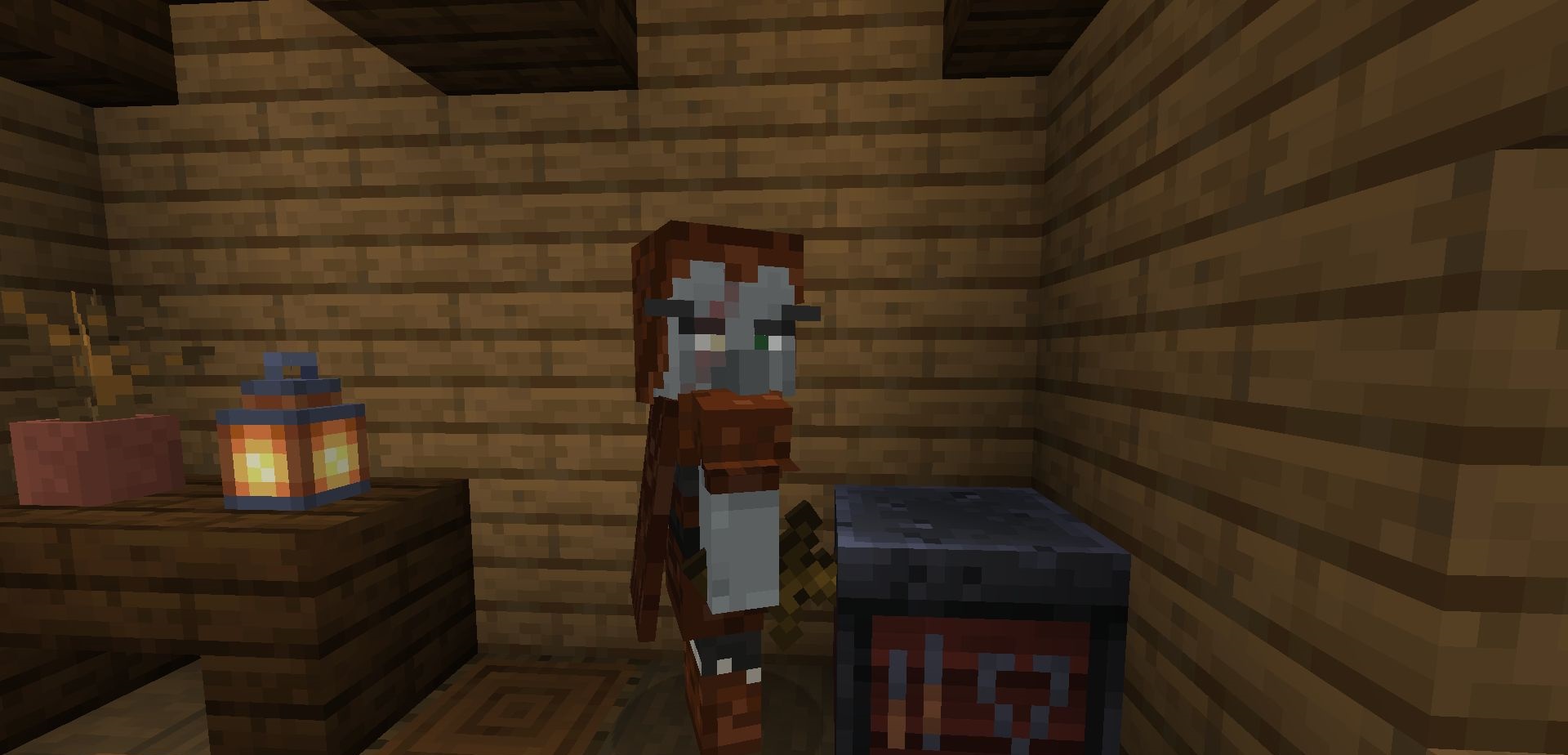 Группа охотников патрулирует лес в Minecraft