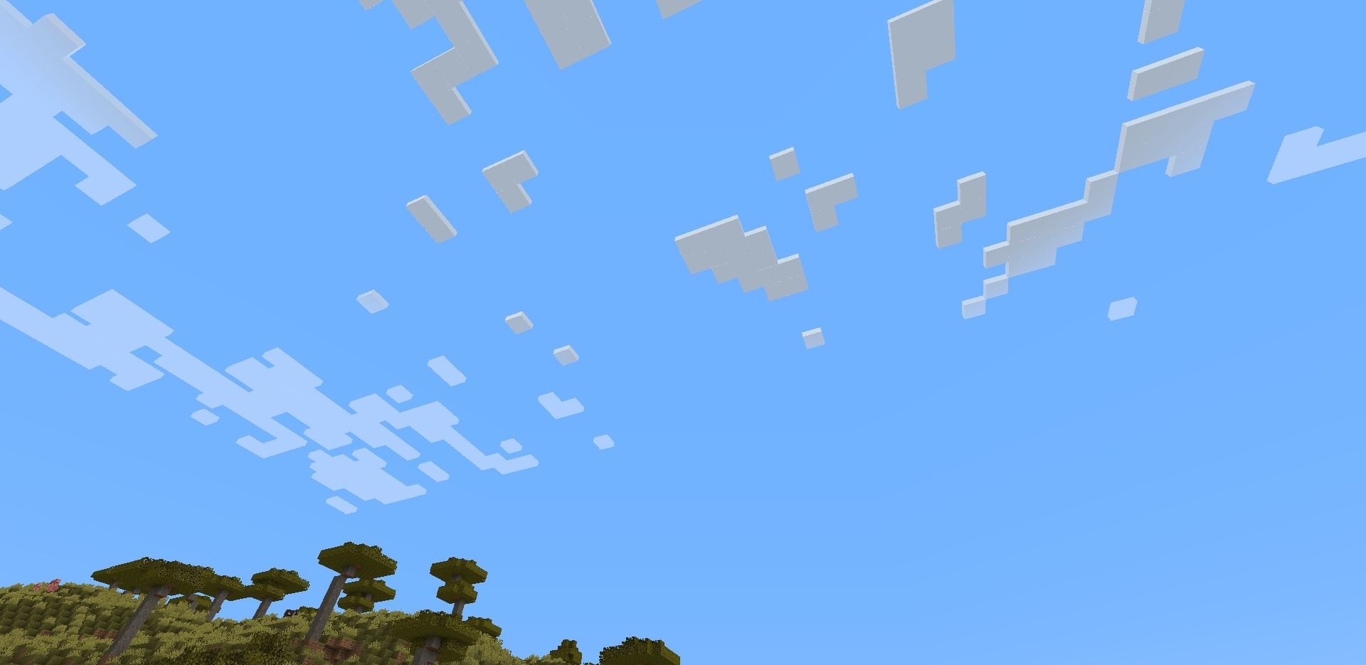 Пример использования IBICF в Minecraft для улучшения видимости при строительстве