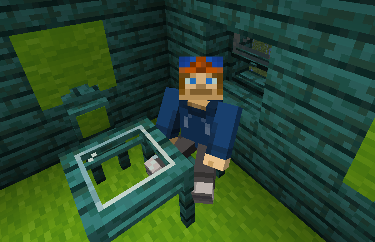 Уютный интерьер с мебелью из мода Exline's Furniture в Minecraft