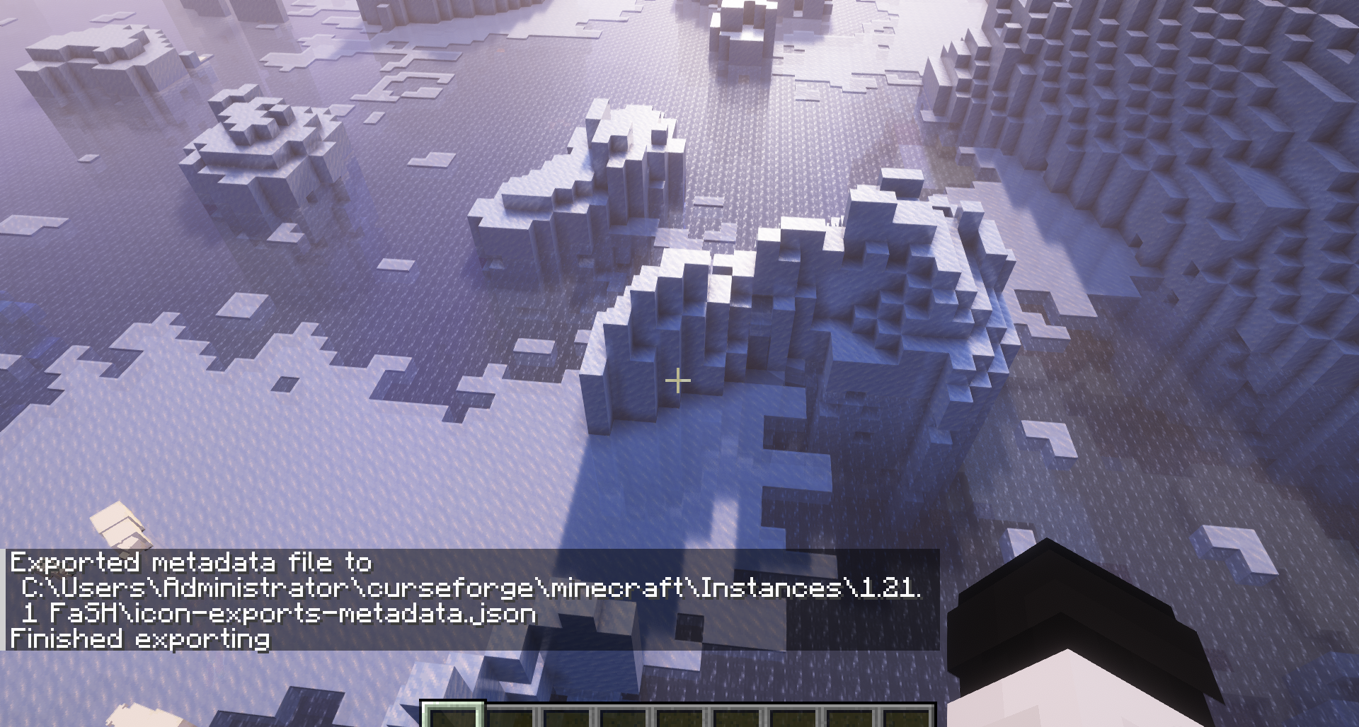 Интерфейс мода IconExporter в Minecraft для редактирования иконок