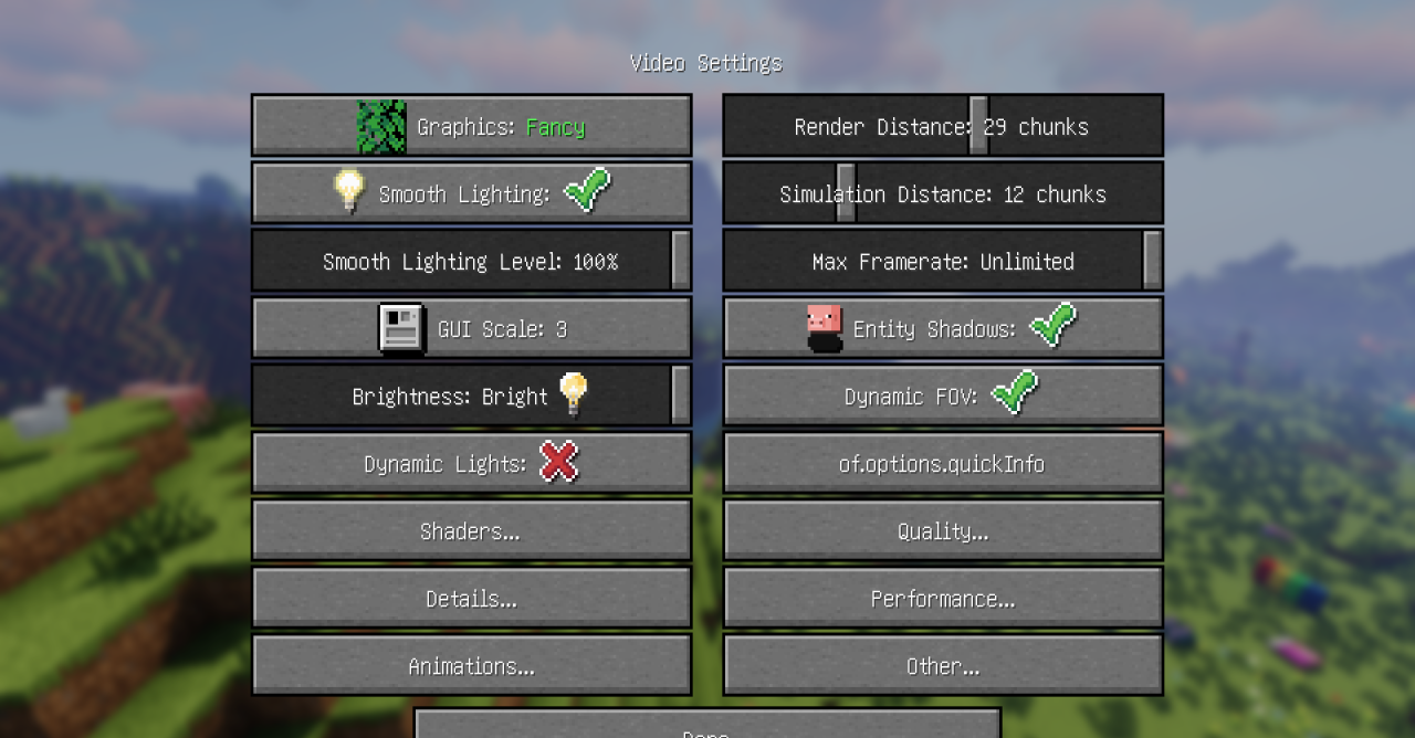 Скриншот Minecraft с установленными модами и новыми блоками