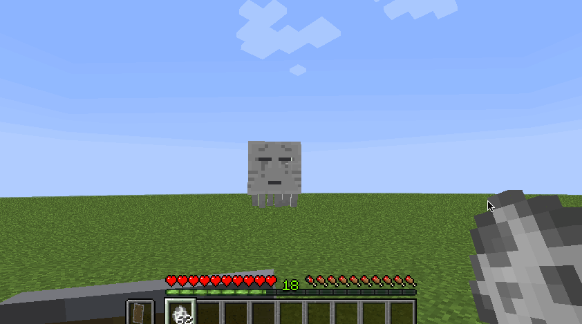 Анимация отражения стрелы щитом в Minecraft