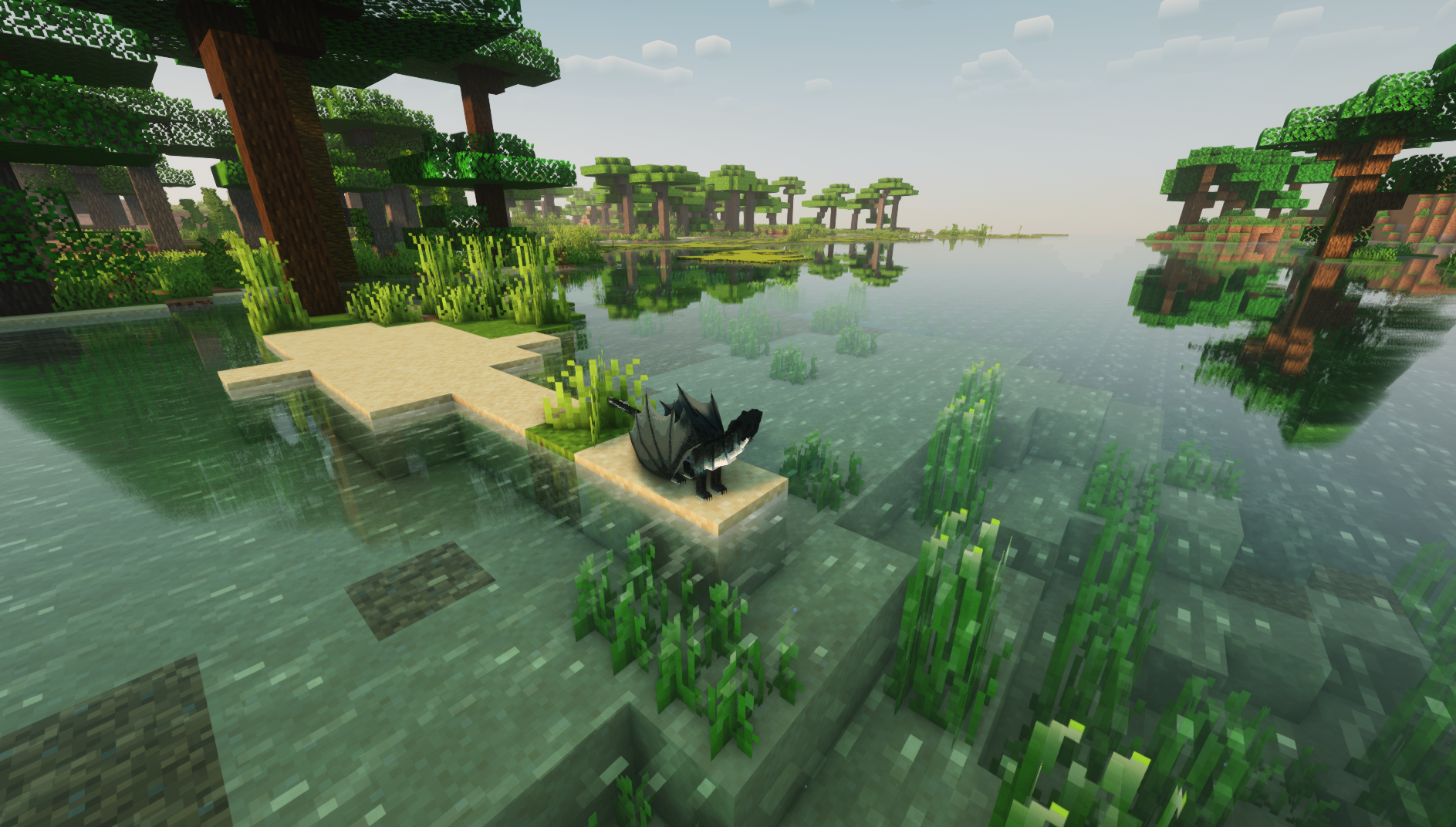 Игрок крафтит деревянные инструменты на верстаке в Minecraft