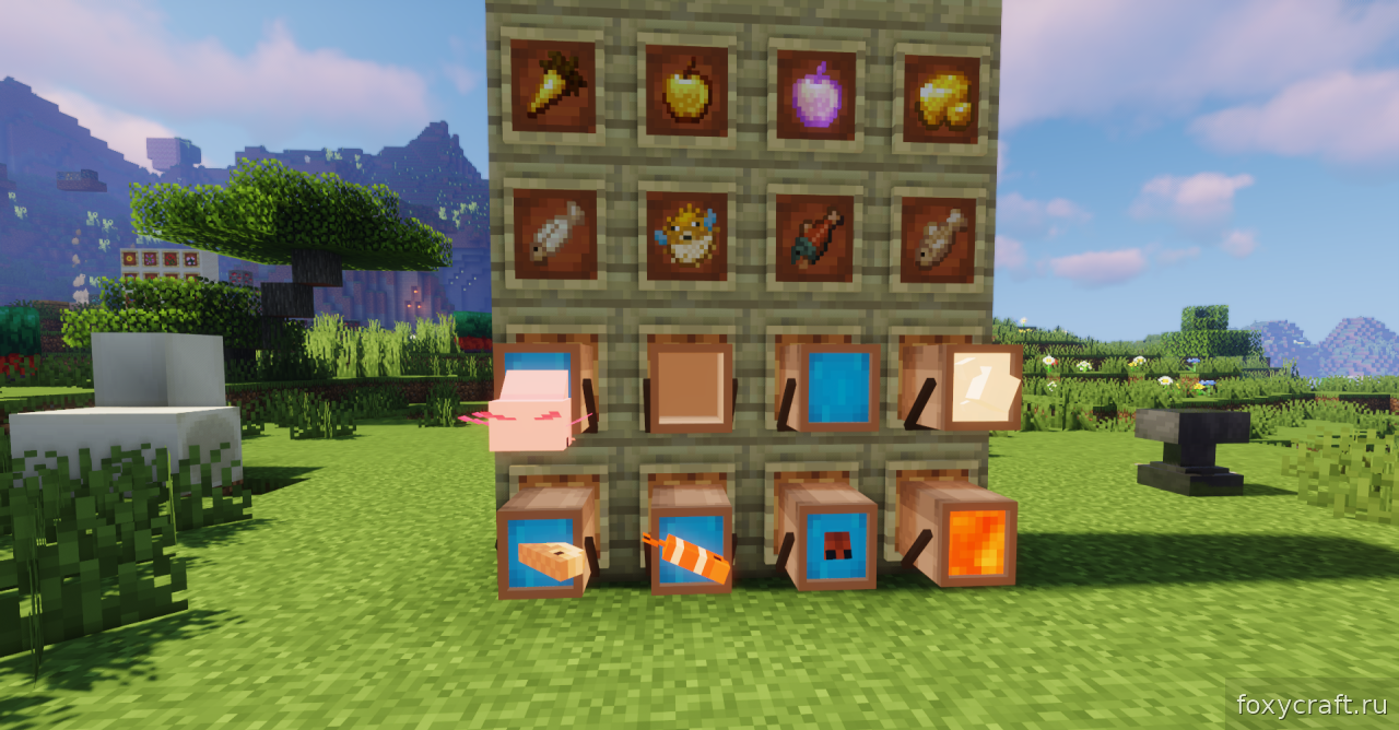 Улучшенные визуальные эффекты ведер в Minecraft с 3D-рендерингом