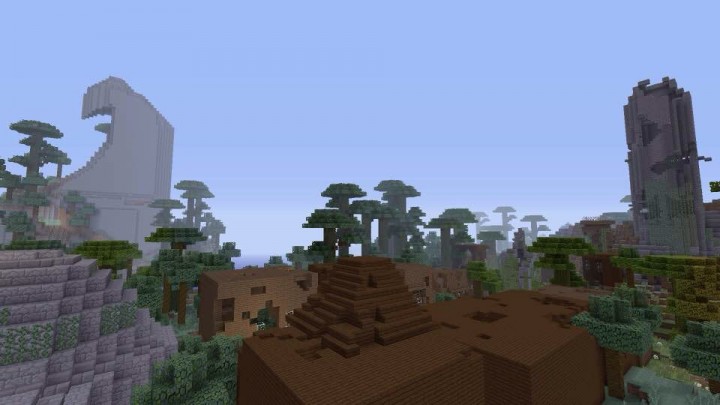 Игроки сражаются в PvP на сервере Minecraft