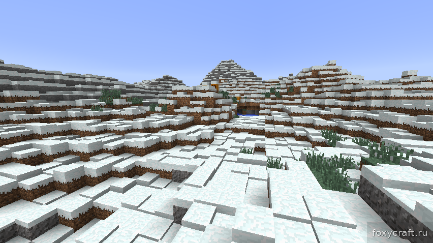 Реалистичные снежные сугробы в Minecraft с модом Immersive Snowgen