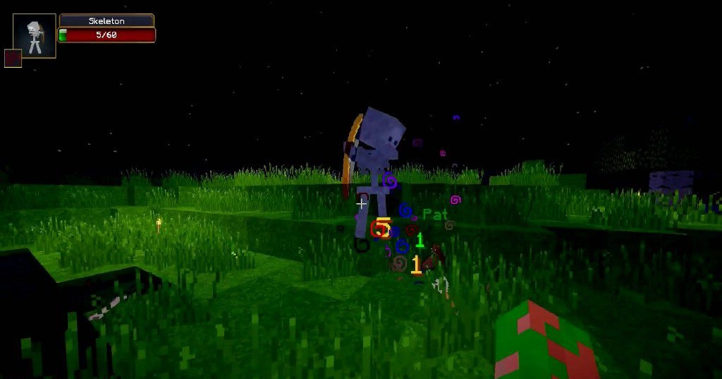 Игрок убегает от группы опасных мобов в Infernal Mobs