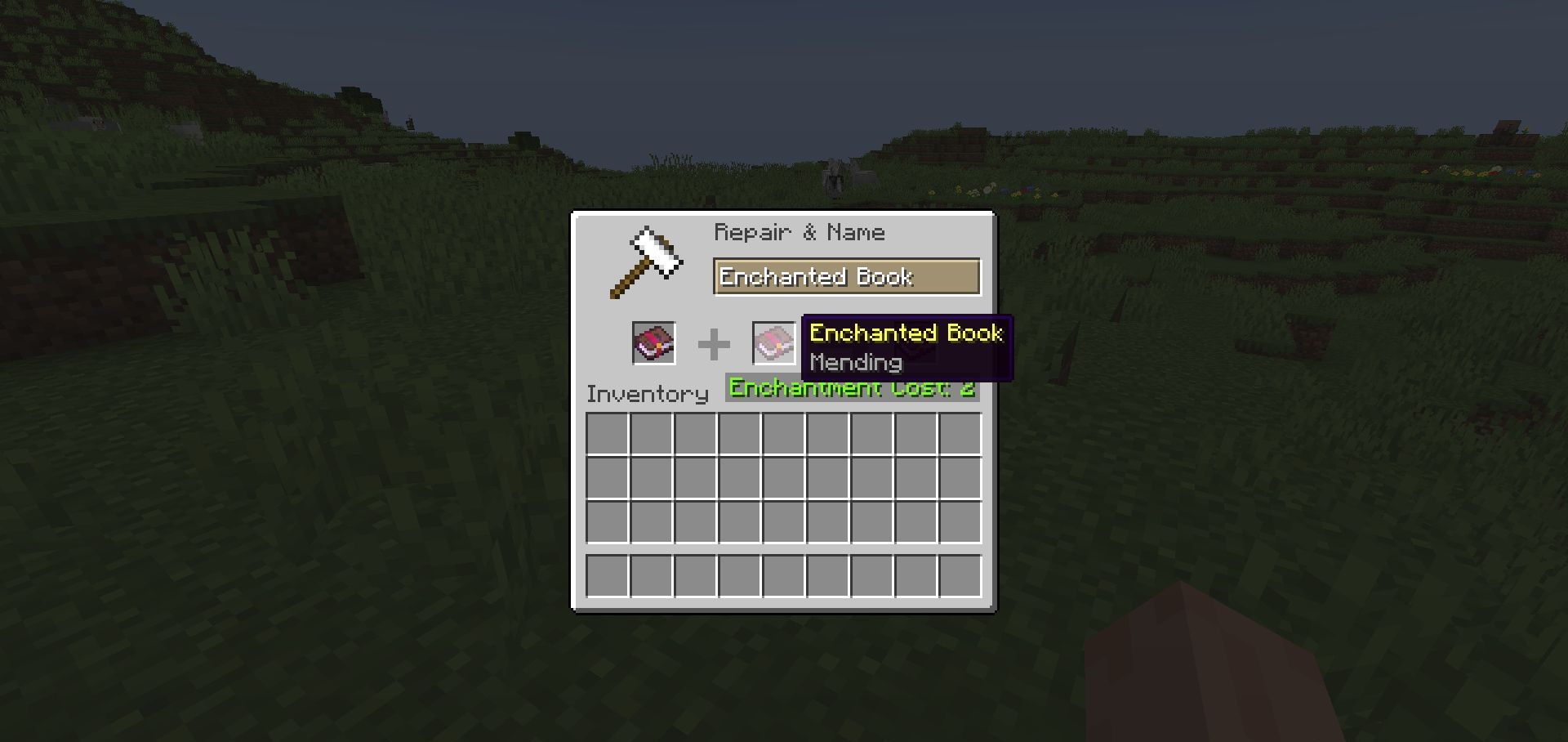 Интерфейс крафта в Minecraft с верстаком и печью