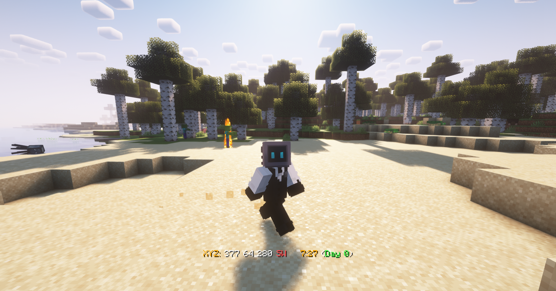 Интерфейс GPS-навигатора из мода Info Tools в Minecraft