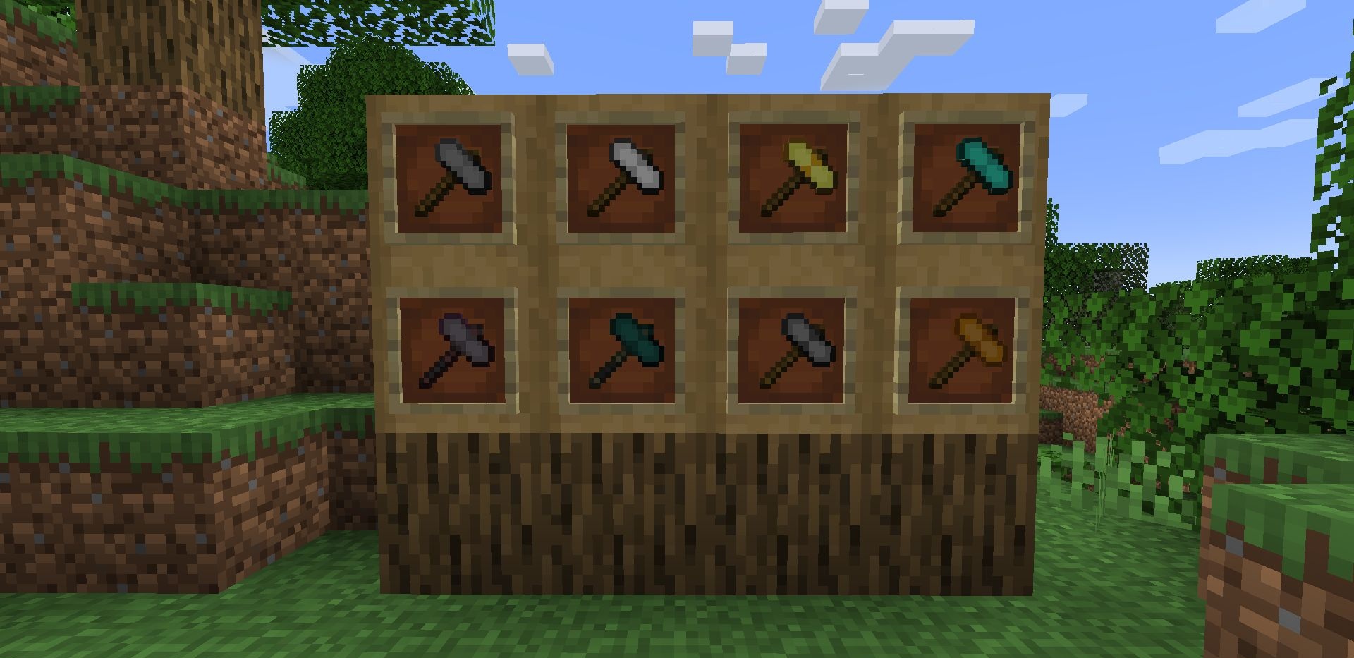 Интерфейс крафта с новыми рецептами IngotCraft в Minecraft