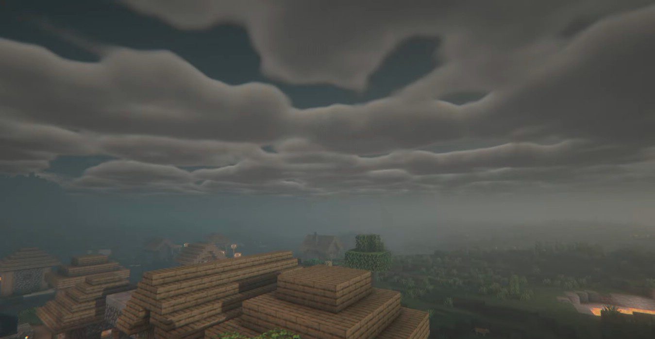 Сравнение стандартной графики Minecraft и Insanity Shaders с улучшенными тенями
