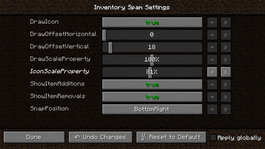 Сравнение стандартного инвентаря Minecraft и версии с модом Inventory Spam