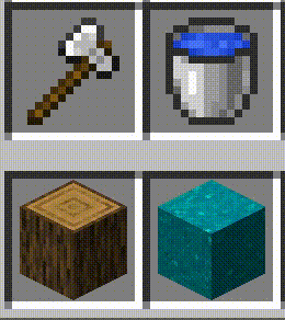 Анимация работы мода Inventory Actions в Minecraft, показывающая быстрый крафт