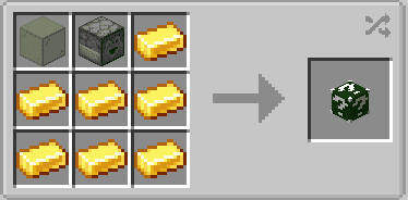Игрок использует Lucky Block в биоме леса в Minecraft
