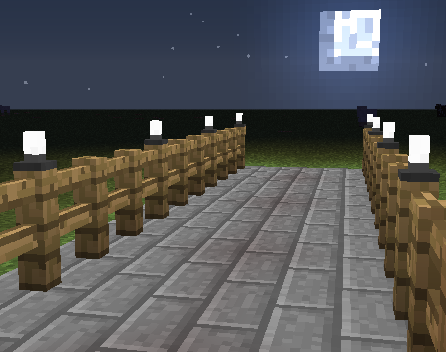 Готовый интерьер с использованием Simply Light в Minecraft