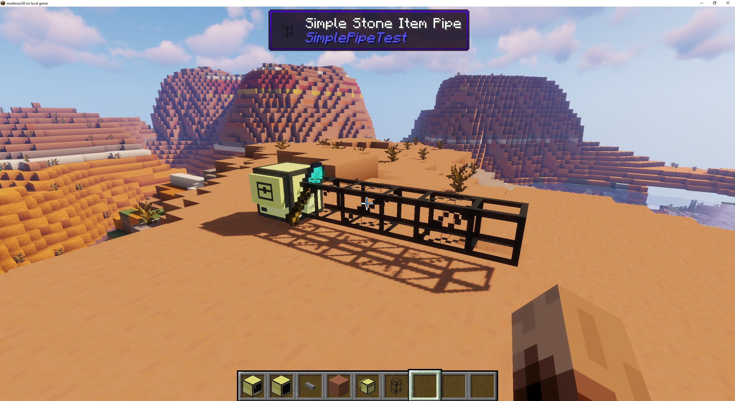Minecraft с модами Sodium и Iris Shaders, демонстрирующий плавную графику