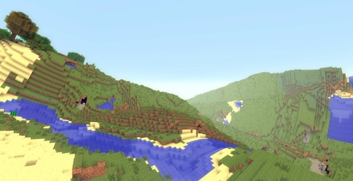 Деревня в Minecraft с Jelly World Shader — дома и NPC с эффектом колебания