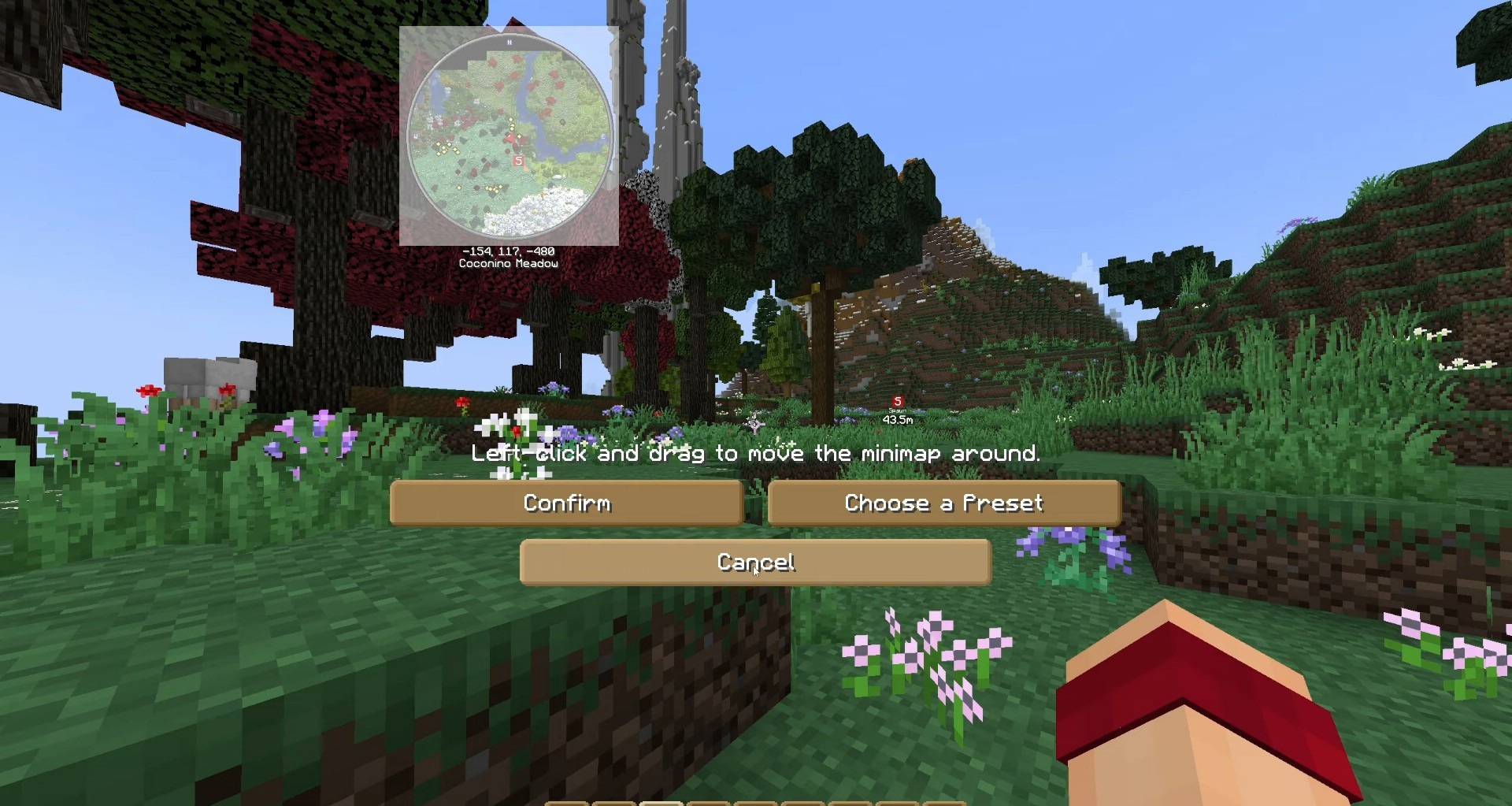 Пример использования JourneyMap для навигации по подземельям в Minecraft