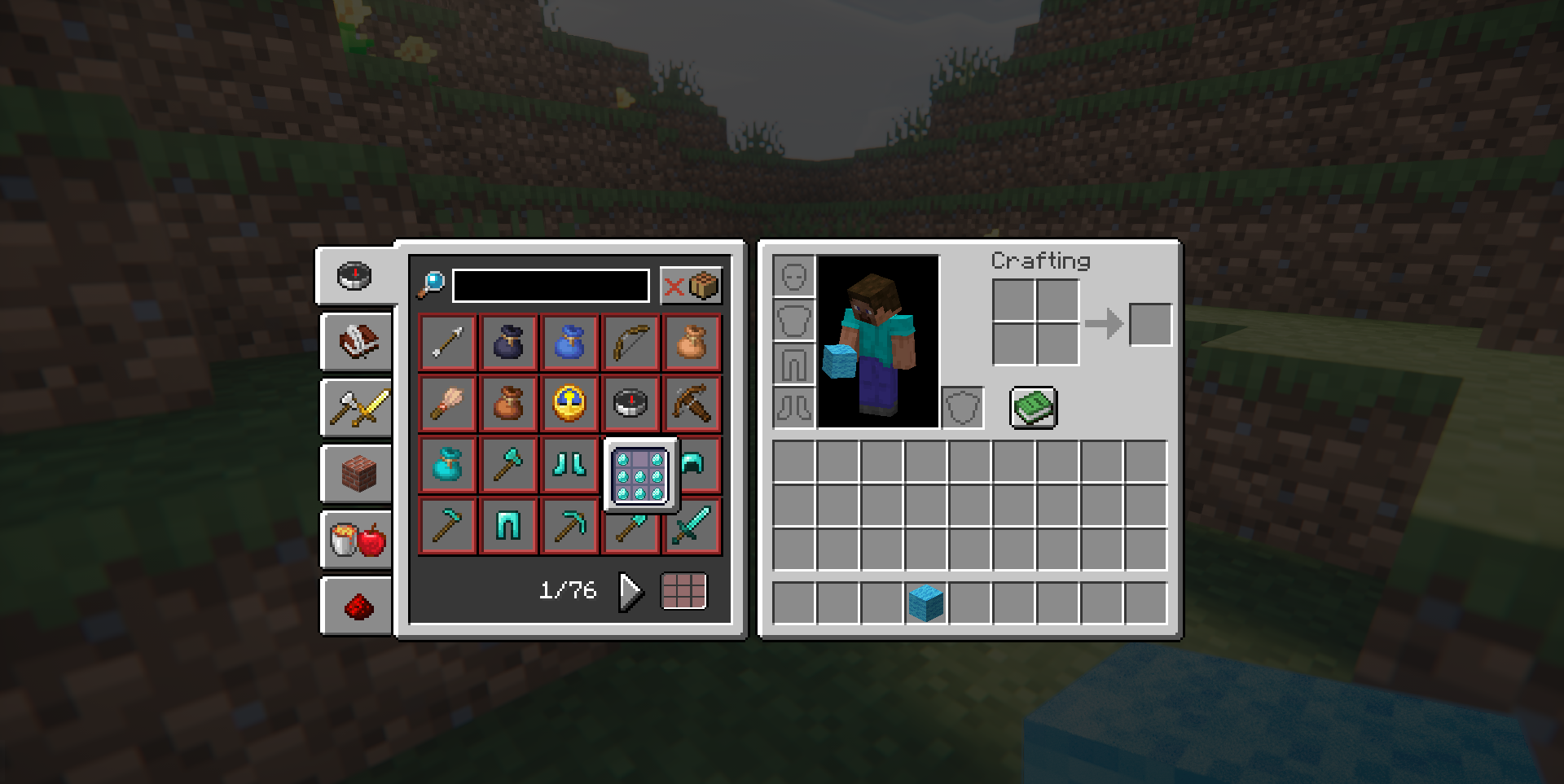 Настройки фильтрации книг в моде Just Enough Book для Minecraft