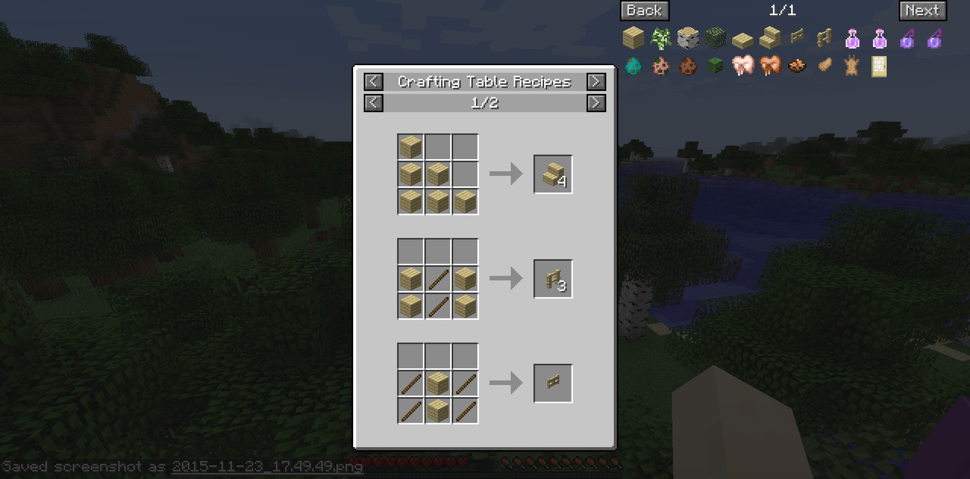 Пример работы JEI в Minecraft с отображением рецепта печи и ингредиентов